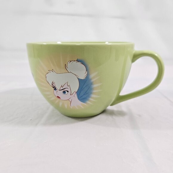 Disney Store Peter Pan Tinker Bell Oversized Green 20 Oz Ceramic Mug Cup - Picture 10 of 16